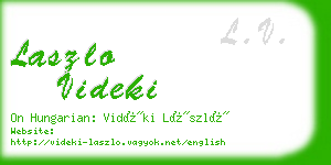 laszlo videki business card